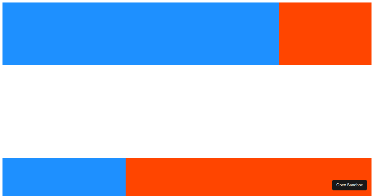 Flex-Shrink & Grow example - Codesandbox