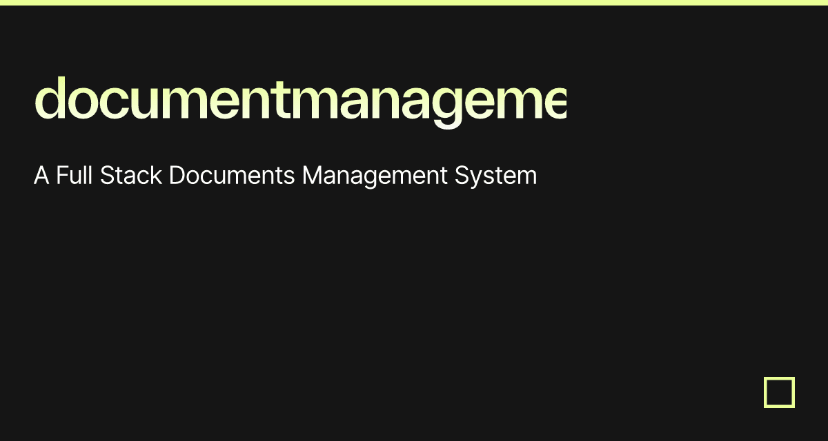 documentmanagementsys - Codesandbox