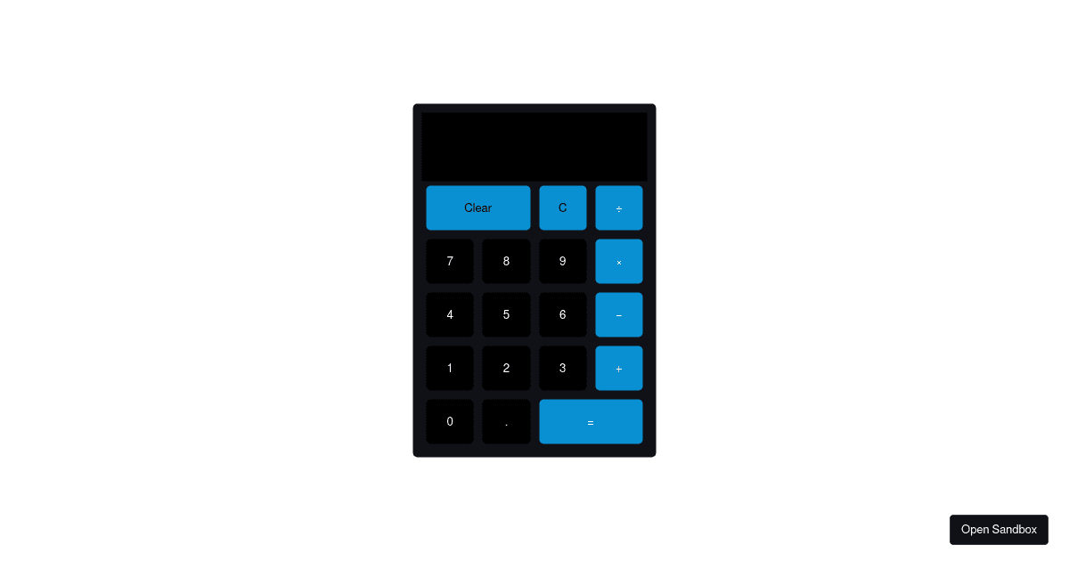 Calculator react js (forked) - Codesandbox