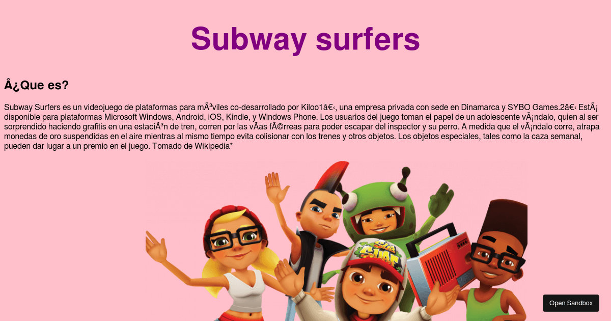 Subway Surfers - Codesandbox