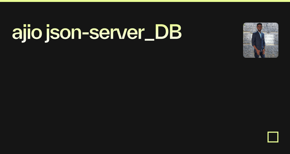 Ajio json server db codesandbox