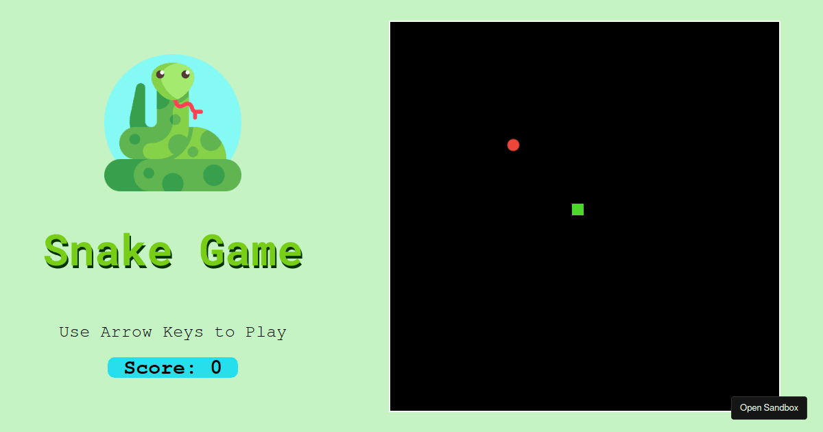 Snake Game - Codesandbox