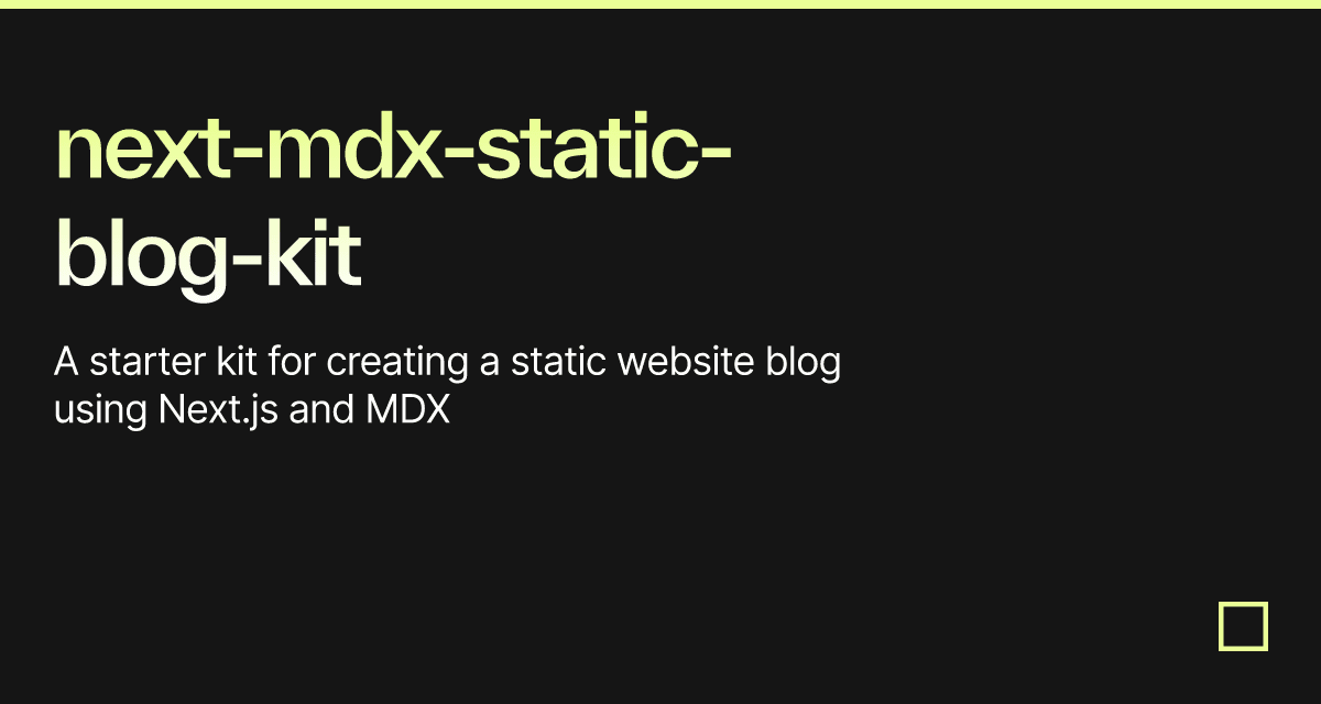 Next-mdx-static-blog-kit - Codesandbox