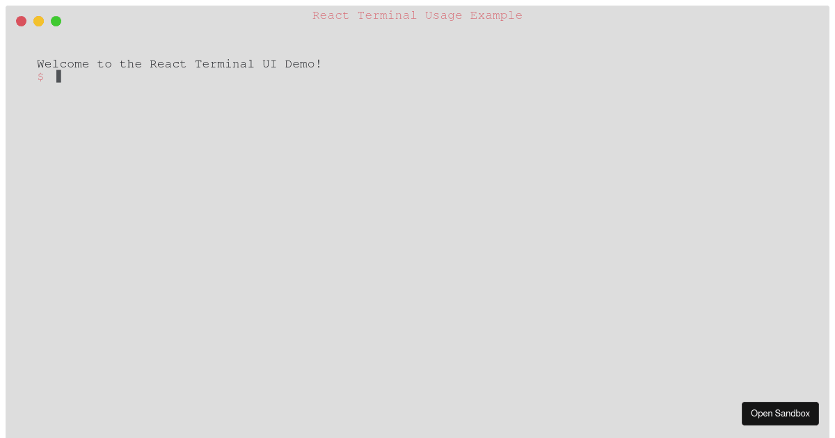 terminal-ui (forked) - Codesandbox