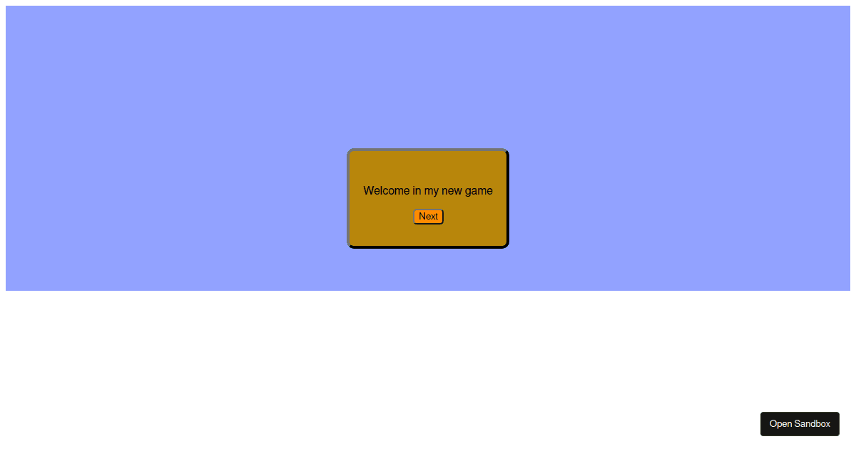 Popup codesandbox