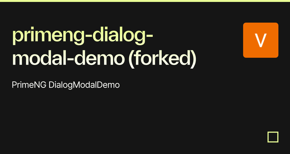 primeng-dialog-modal-demo (forked) - Codesandbox