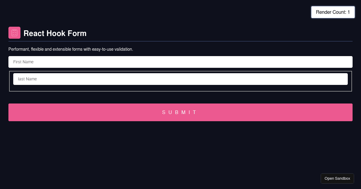 React Hook Form Disabled inputs (forked) - Codesandbox
