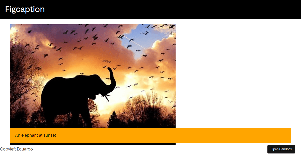 semantic html workshop - figcaption - Codesandbox