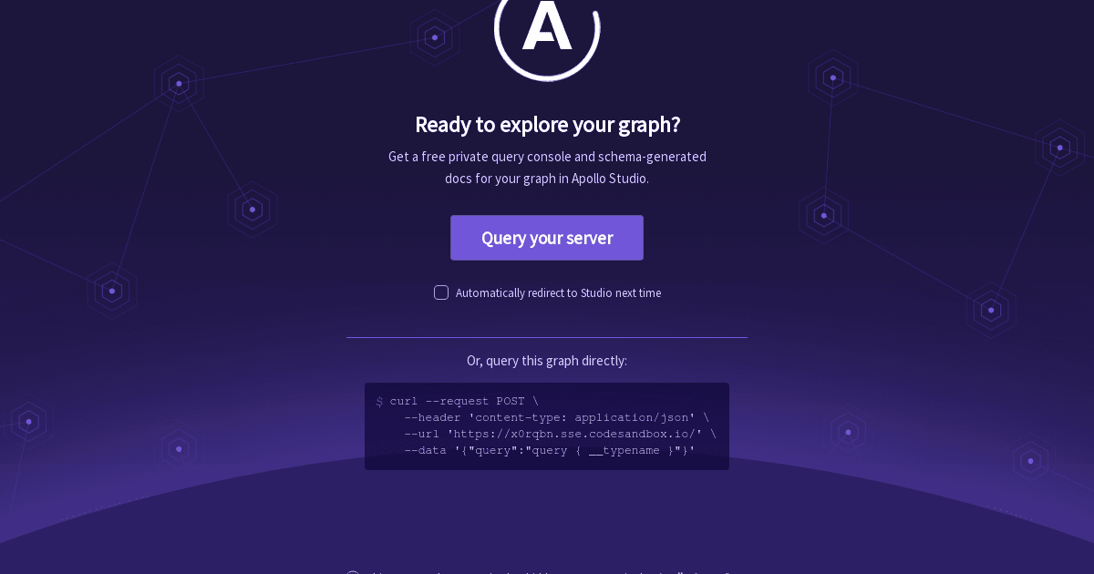 Apollo Server Typescript - Codesandbox