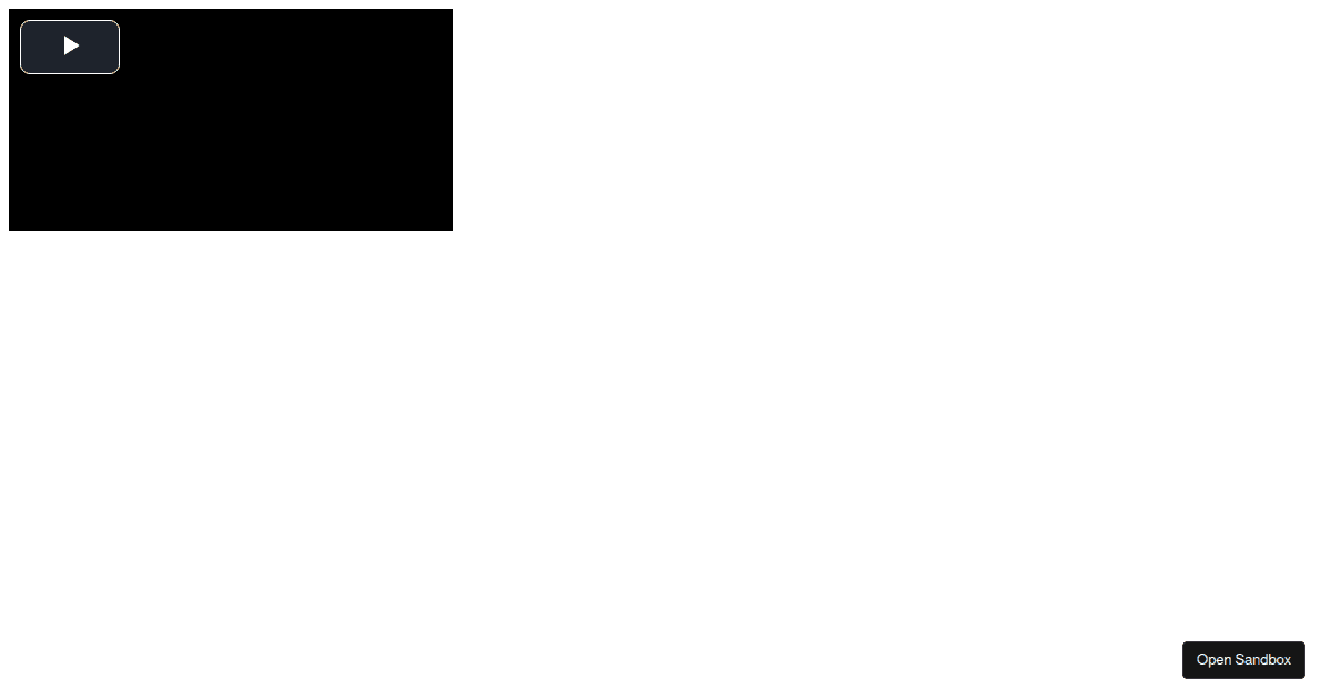 Videojs hook (forked) - Codesandbox