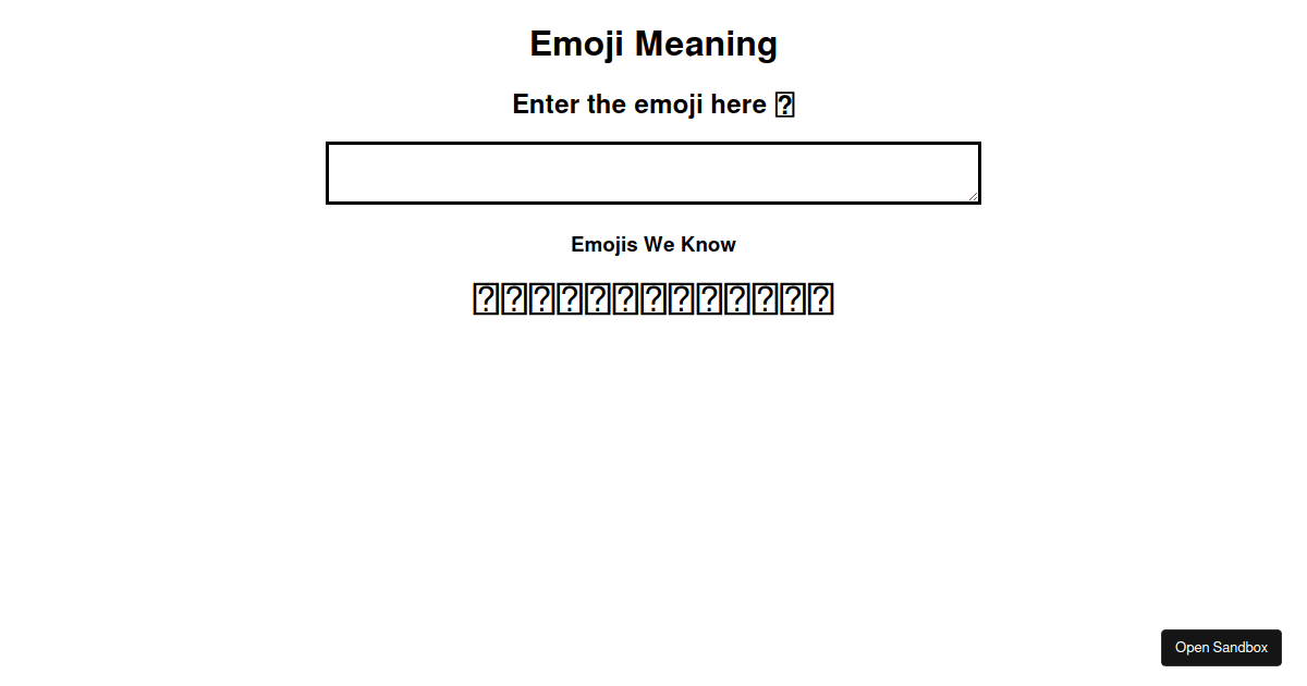 Emoji Meaning - Codesandbox