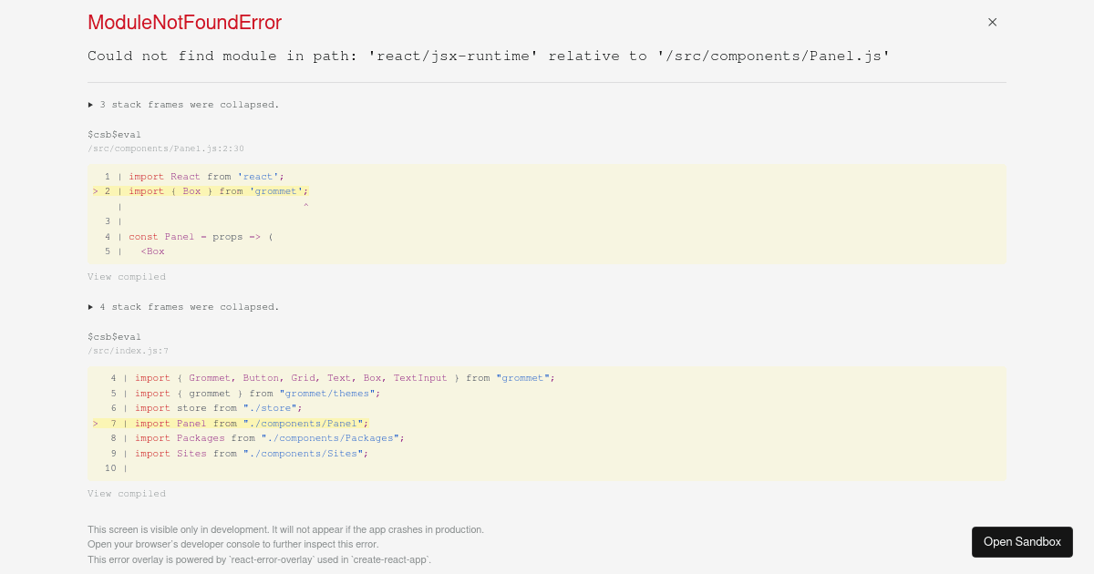 Sites Info - Codesandbox