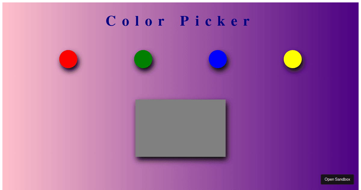 colorpicker - Codesandbox