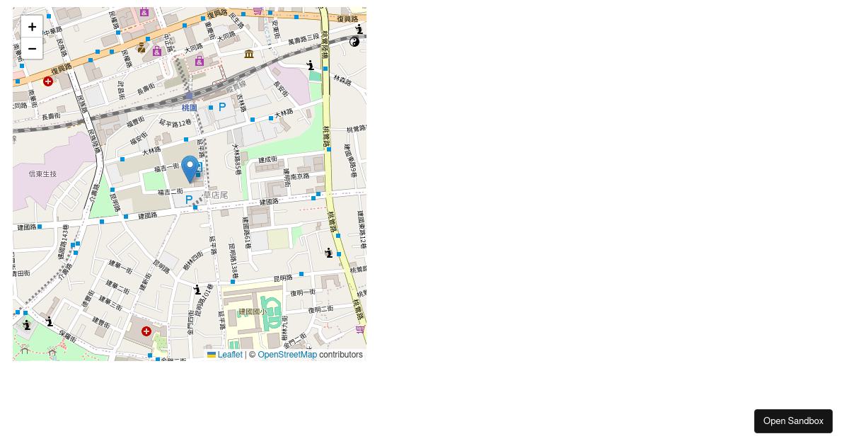 leaflet test (forked) - Codesandbox