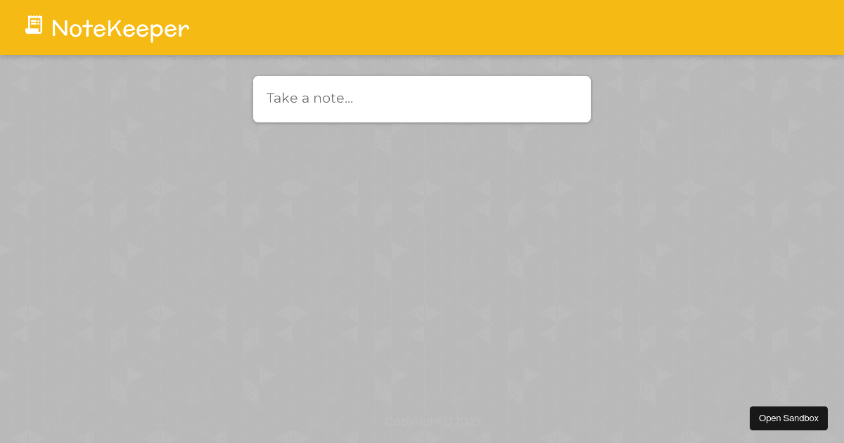 keeper-part-3-starting - Codesandbox
