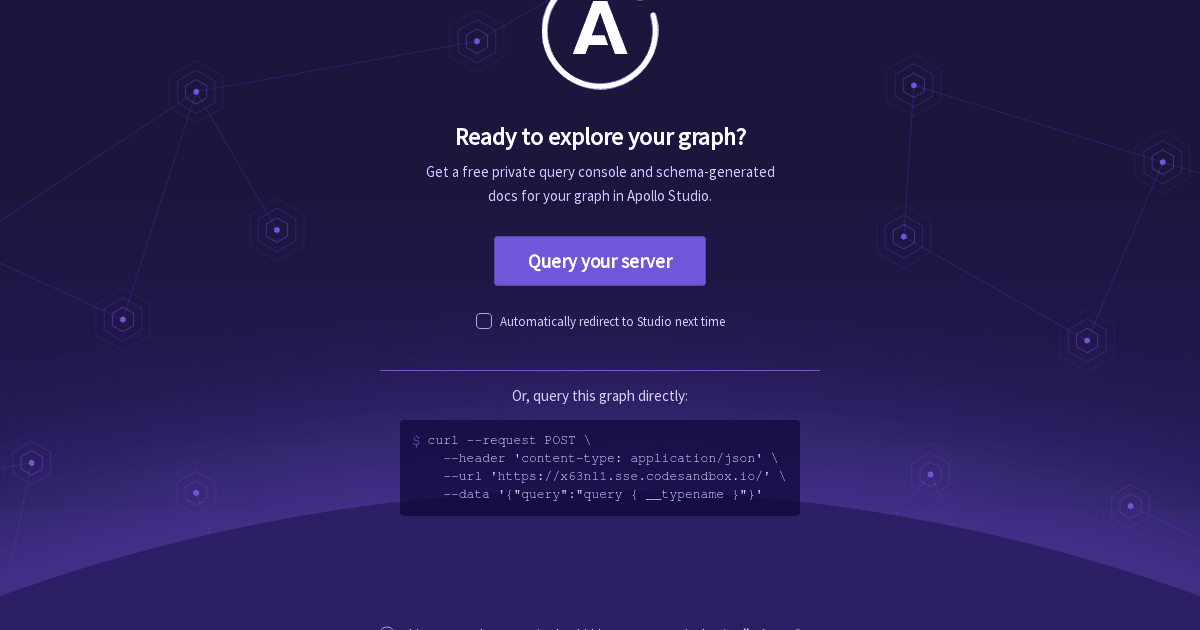 Apollo Server - Codesandbox