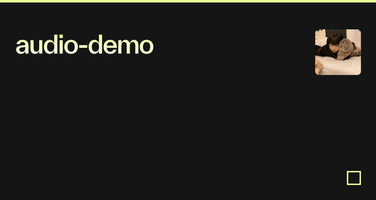 audio-demo - Codesandbox