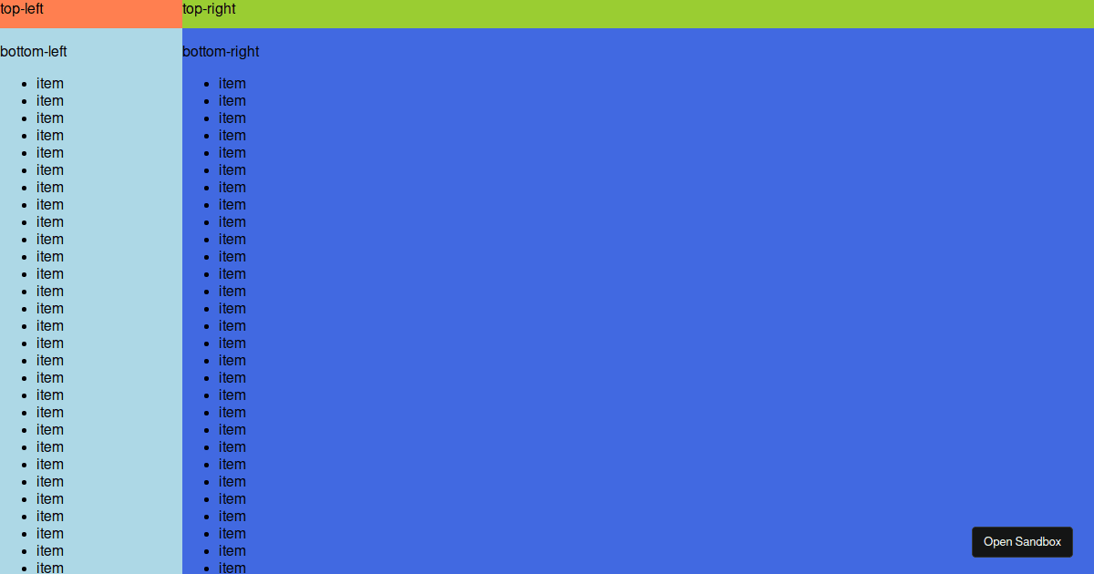 flexboxsidebar Codesandbox