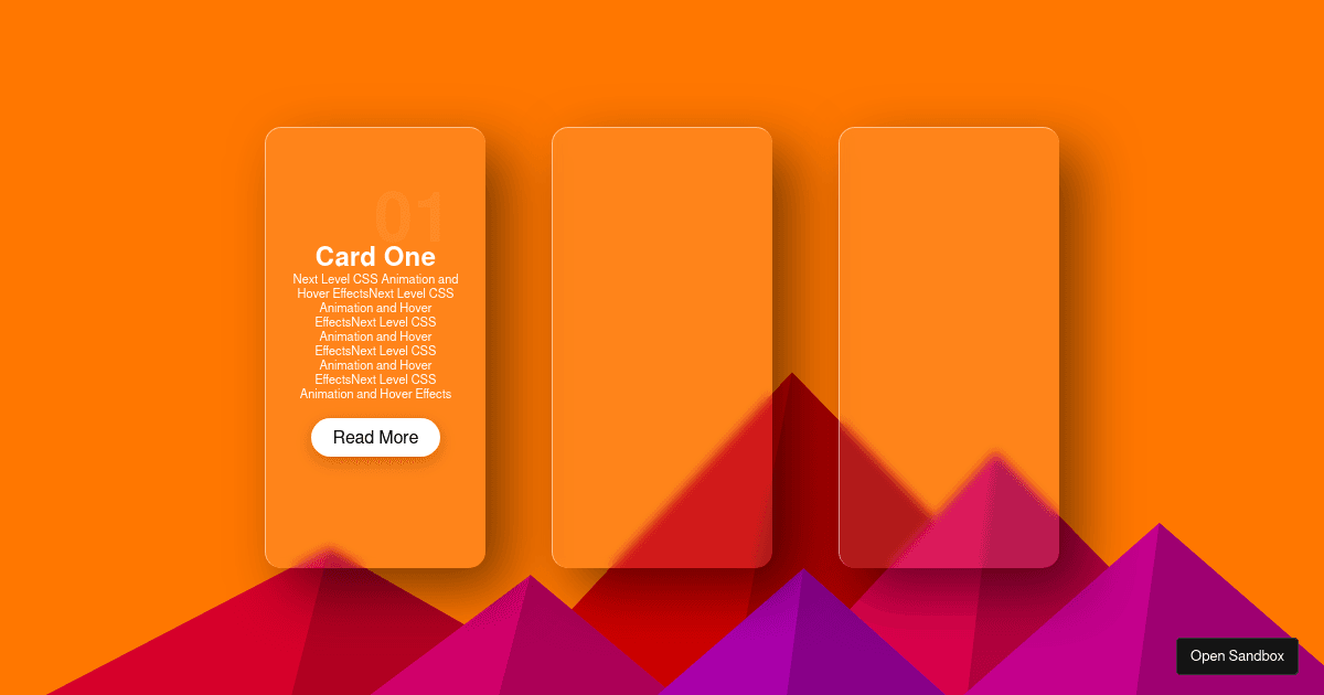 Glass card - Codesandbox