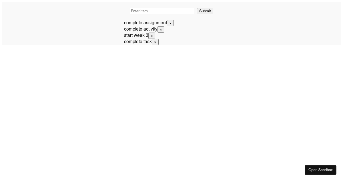 react - Codesandbox