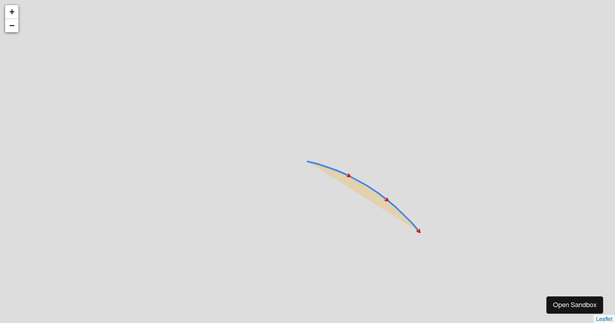 leaflet curve w arrowheads (forked) Codesandbox