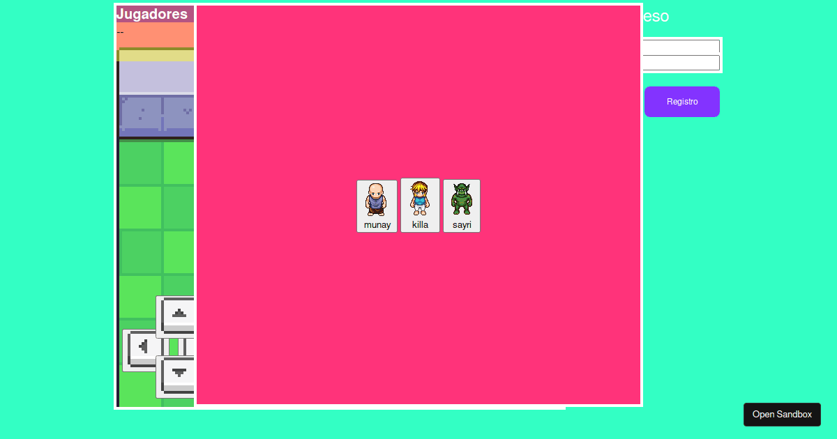 juego programación - Codesandbox