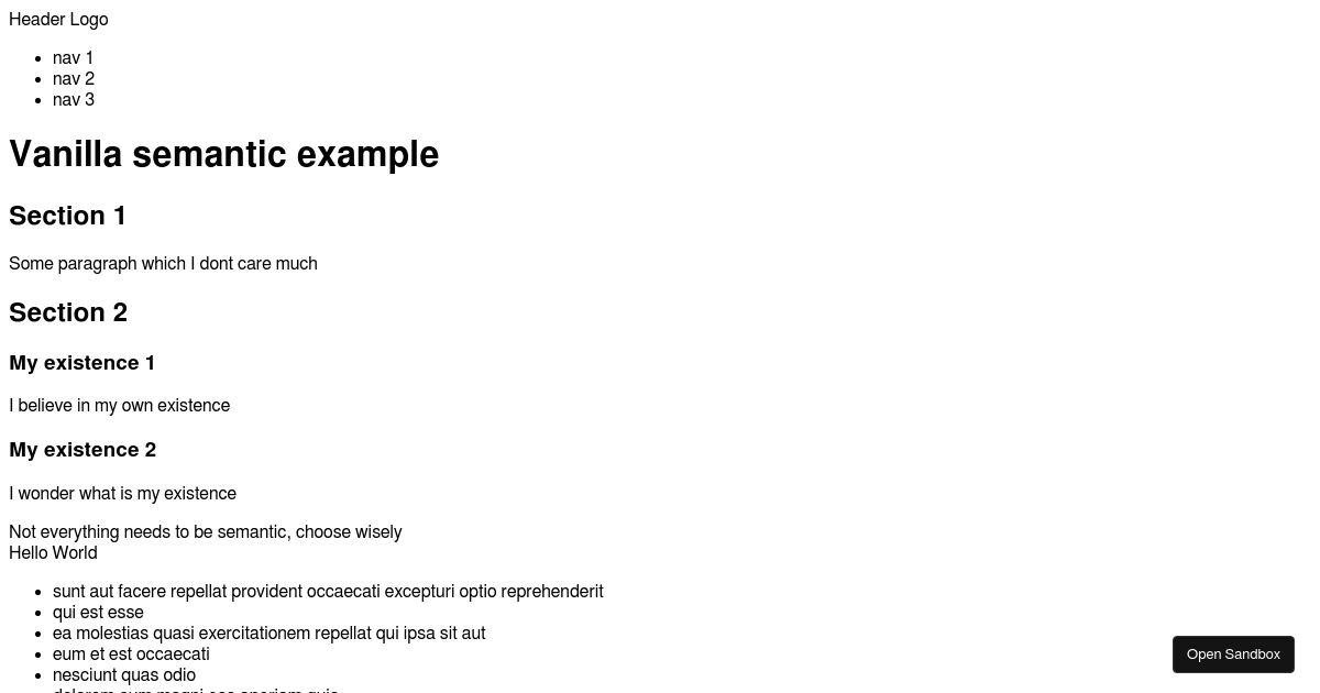 vanilla - Codesandbox