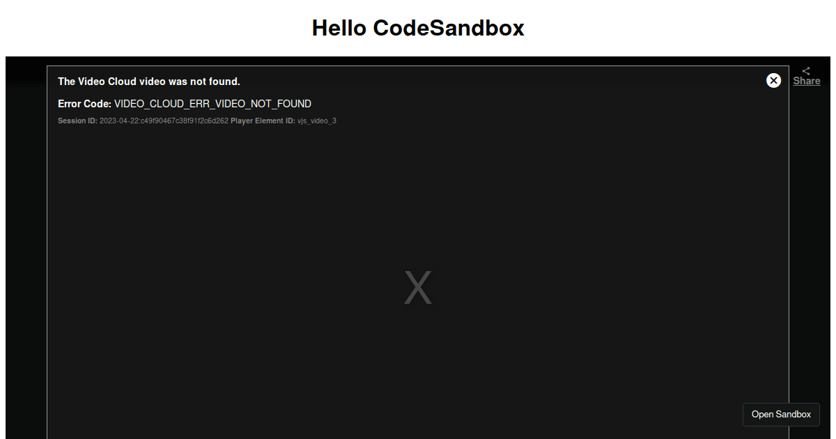 Video.js with React + Typescript (forked) - Codesandbox