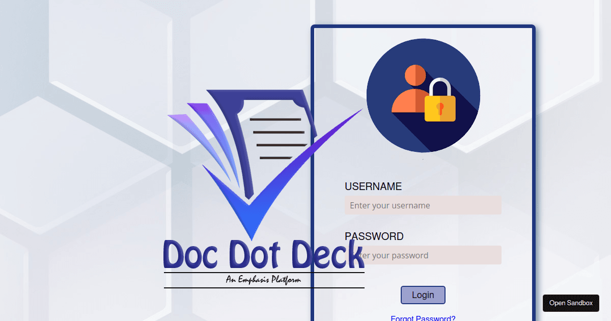 Login Page (forked) - Codesandbox