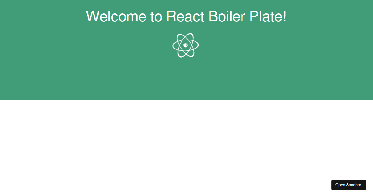 React Boilerplate - Codesandbox