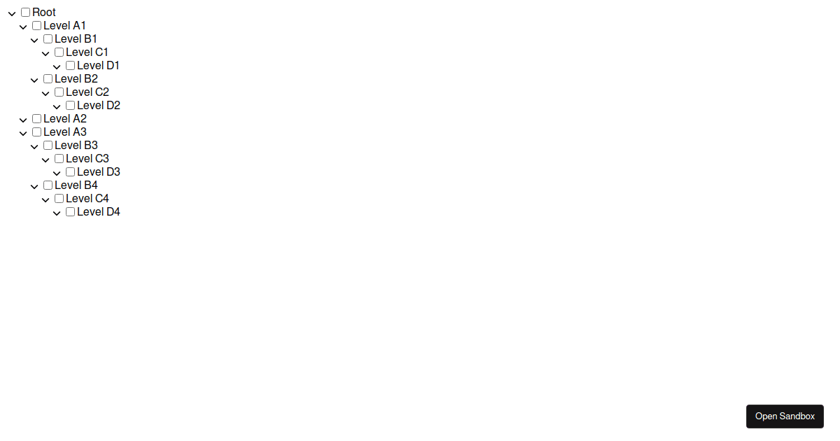 React Nested Checkbox - Interview (forked) - Codesandbox