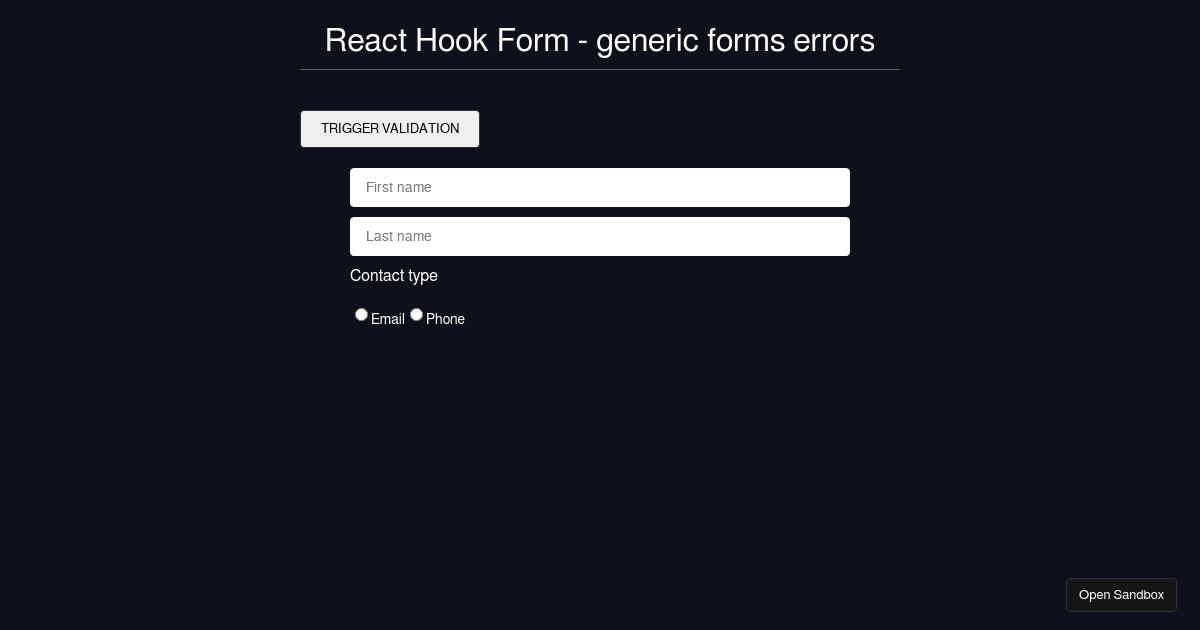 React Hook Form Fielderror Type Issue Codesandbox 6540