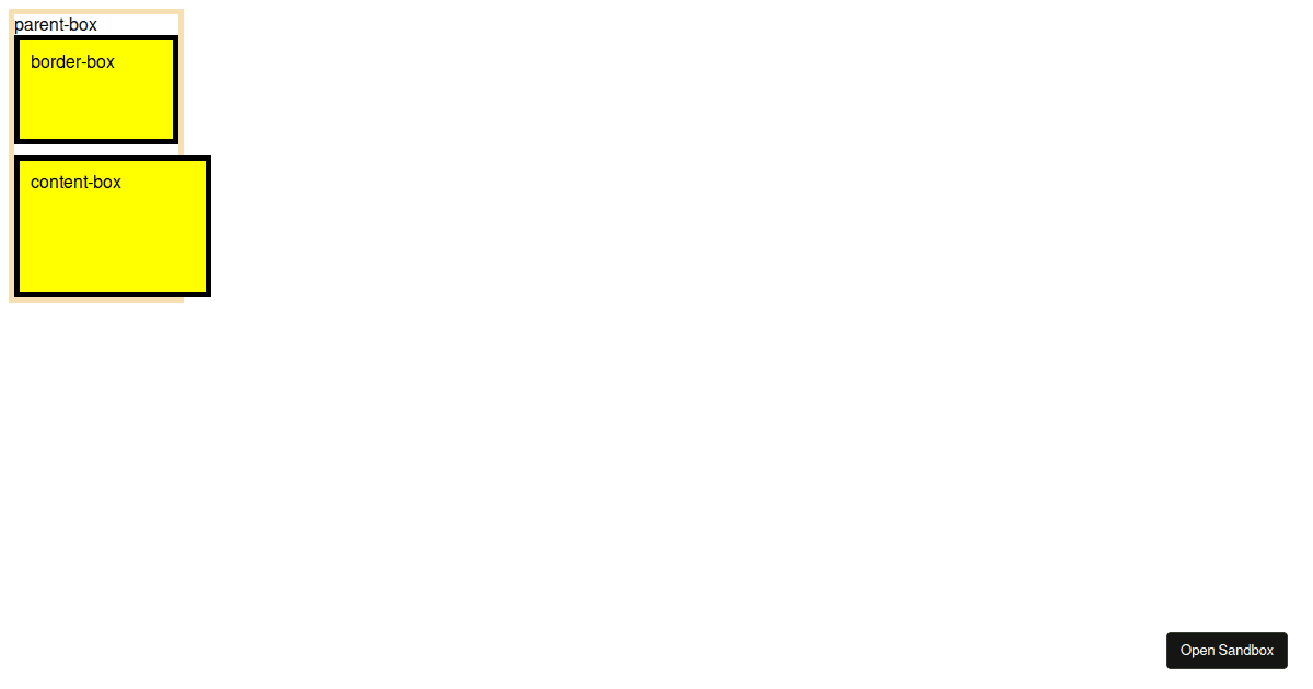 boxsizing Codesandbox