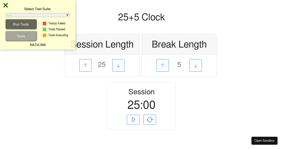 25+5 clock (forked) - Codesandbox