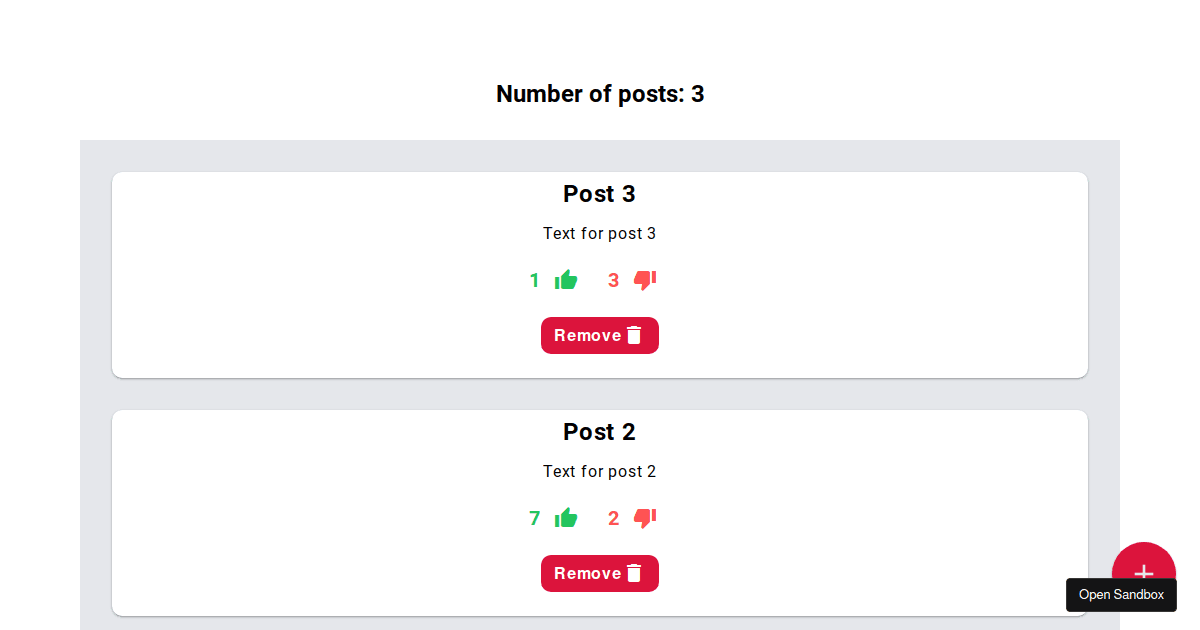 MiniBlog - Codesandbox