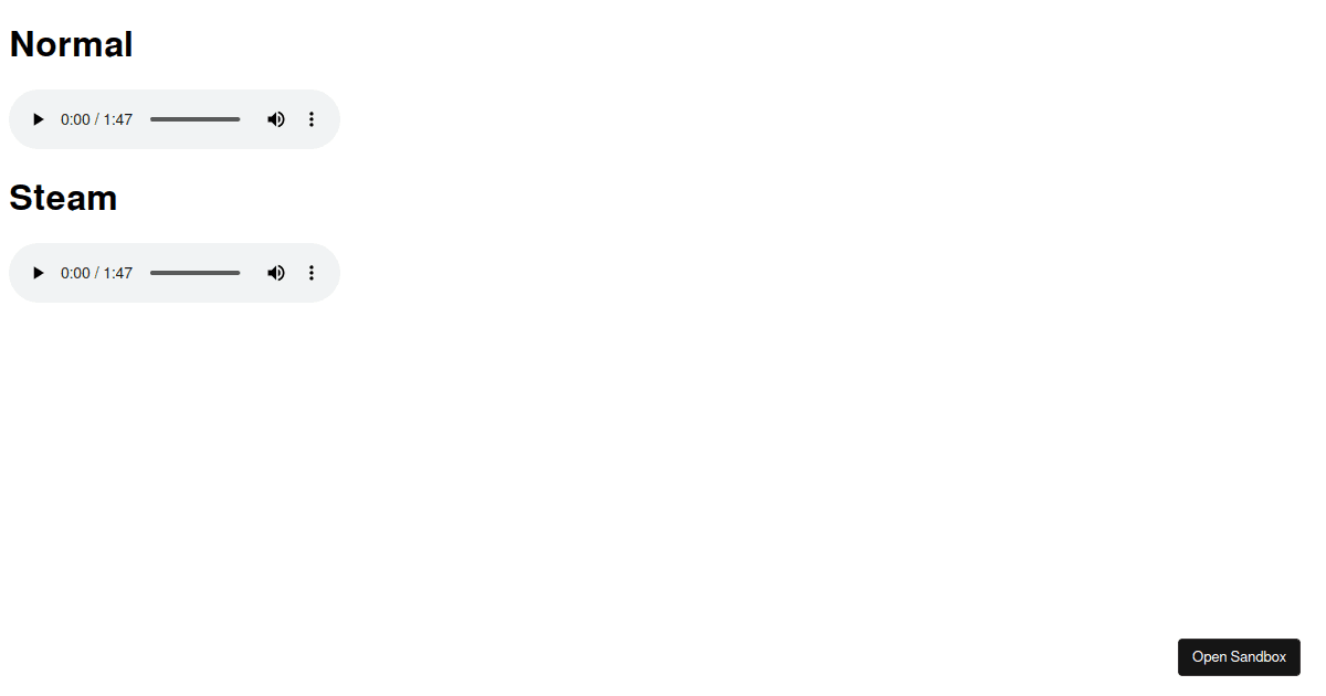 Sound hotkeys Codesandbox