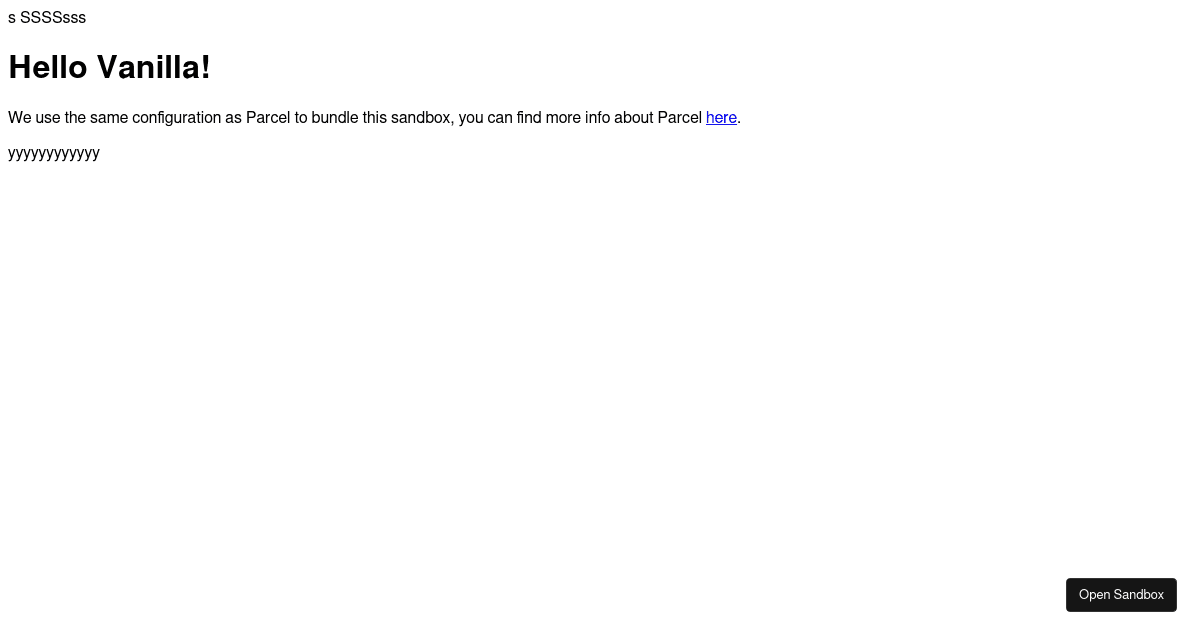 vanilla - Codesandbox