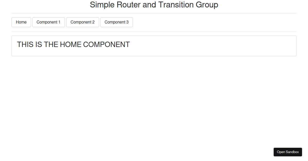 React Router with transitions - Codesandbox