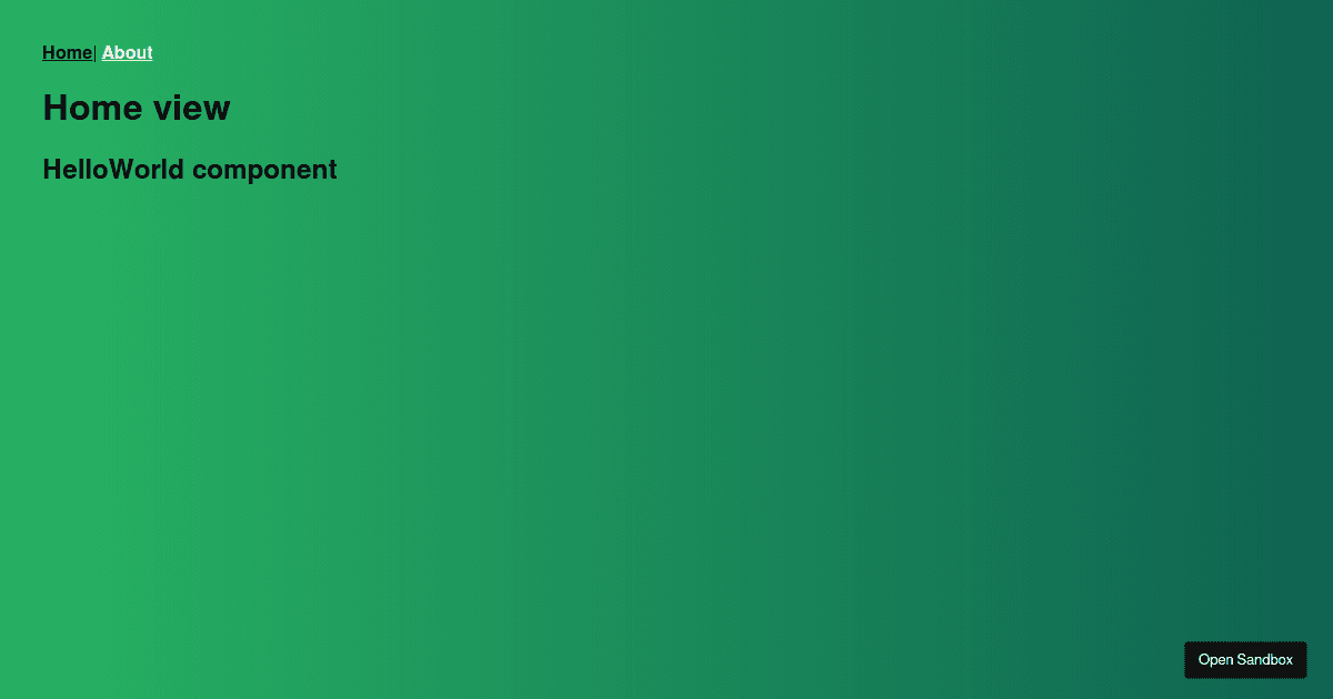 Vue Template with Router - Codesandbox