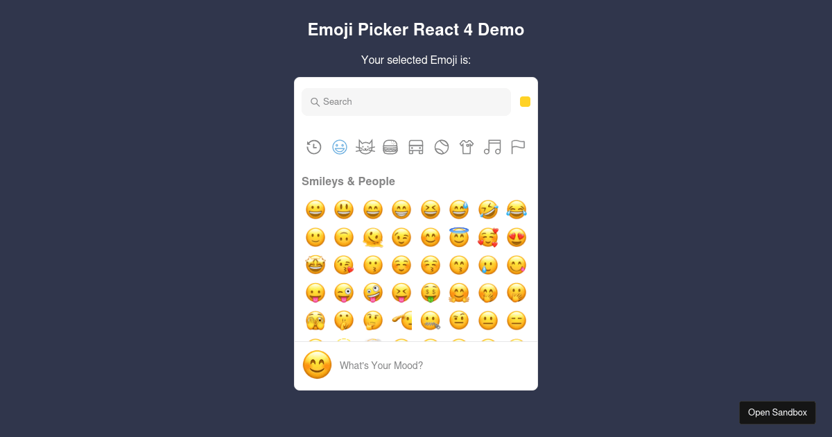 Emoji Picker React - 4 (forked) - Codesandbox