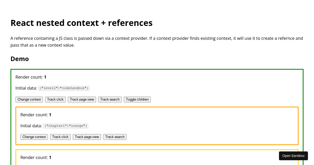 Nested context - Codesandbox
