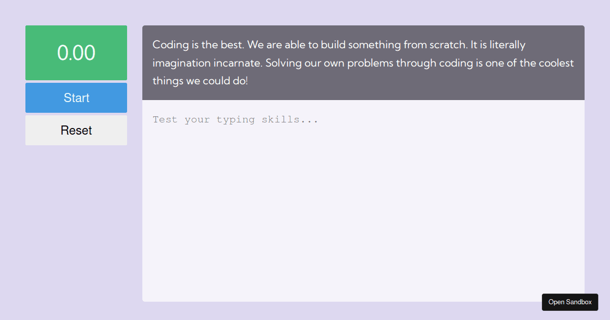 typing-test - Codesandbox