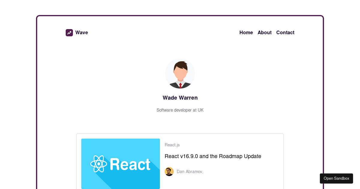 react - Codesandbox