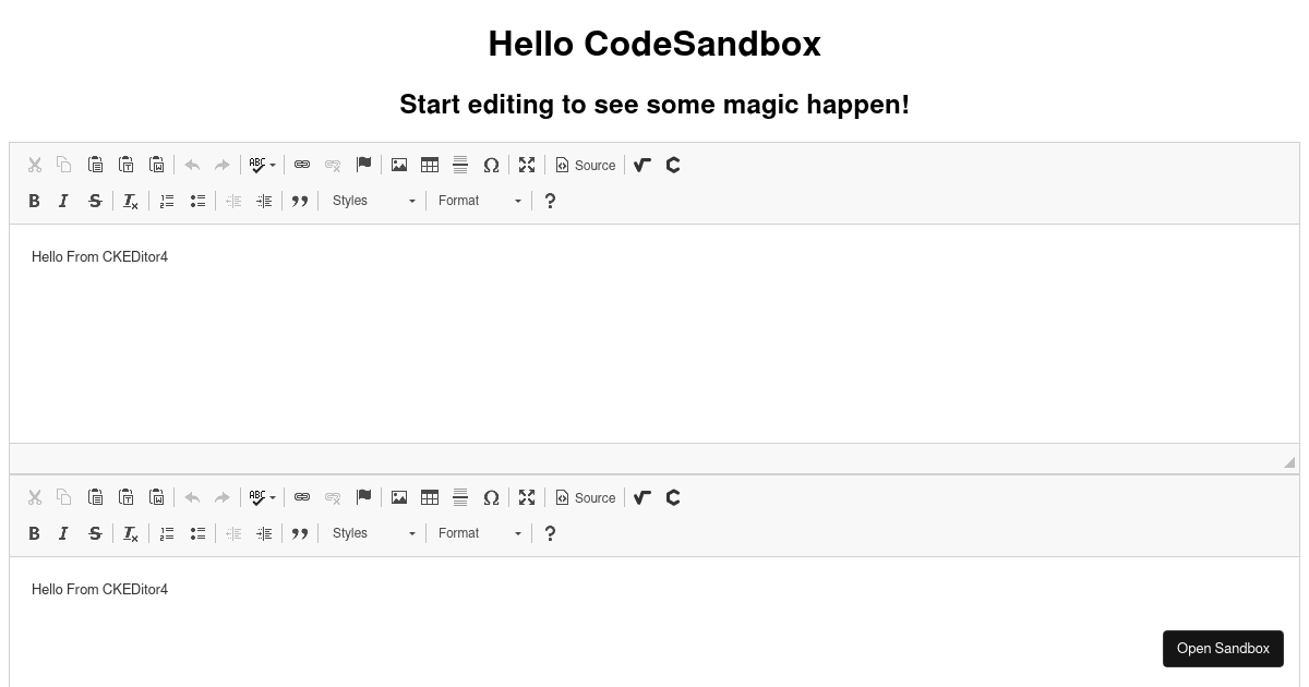 CKEditor4 Wiris MathType (forked) - Codesandbox