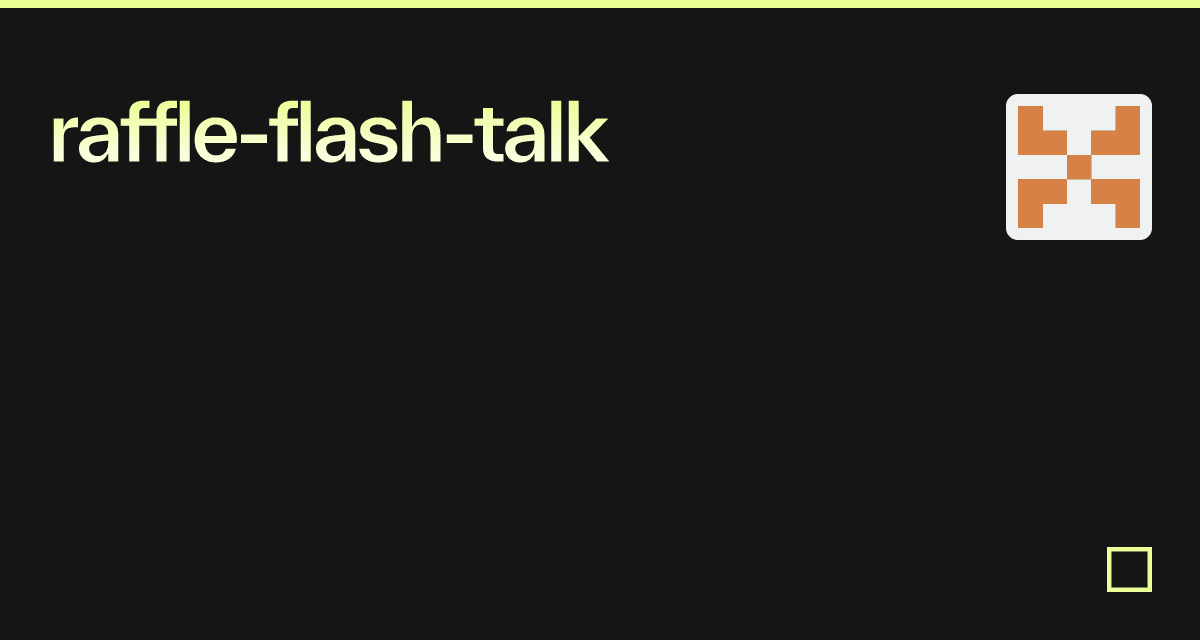 raffle-flash-talk - Codesandbox