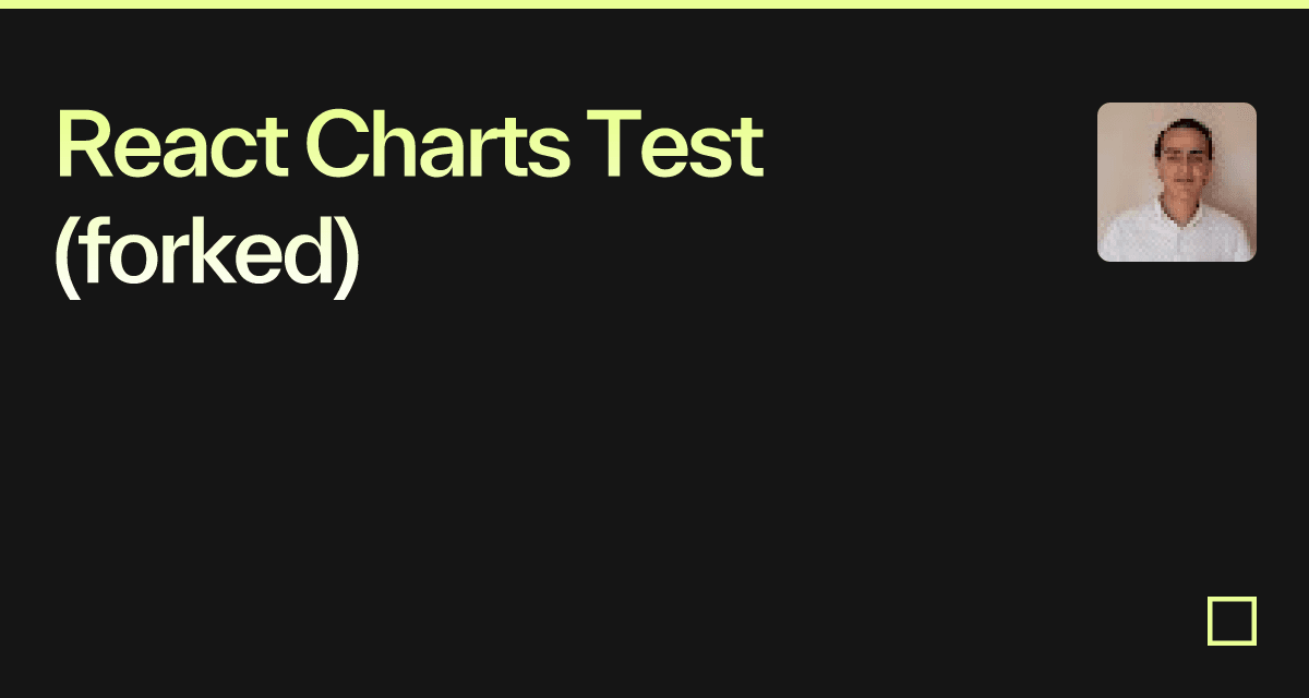 React Charts Test (forked) - Codesandbox
