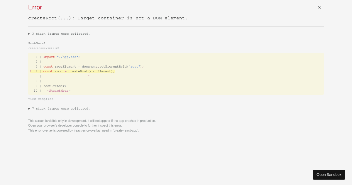 React / JSX (forked) - Codesandbox