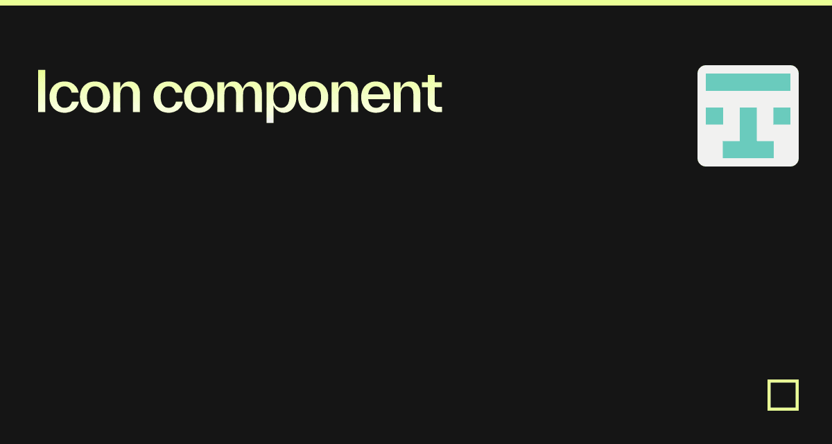 Icon component - Codesandbox