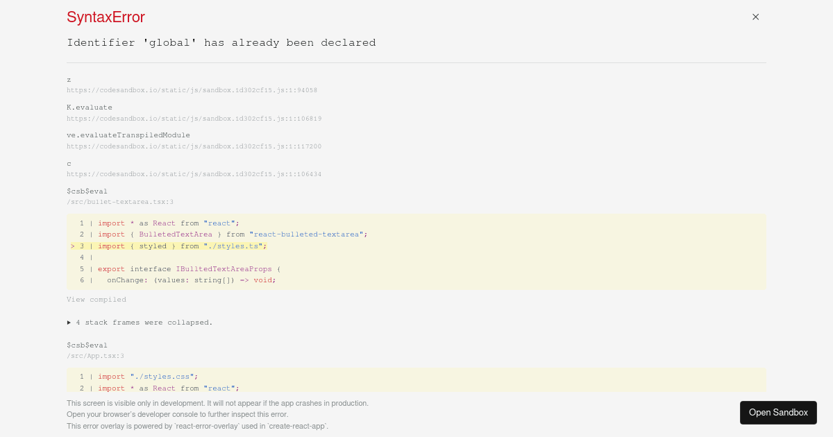 react bulleted textarea (forked) - Codesandbox