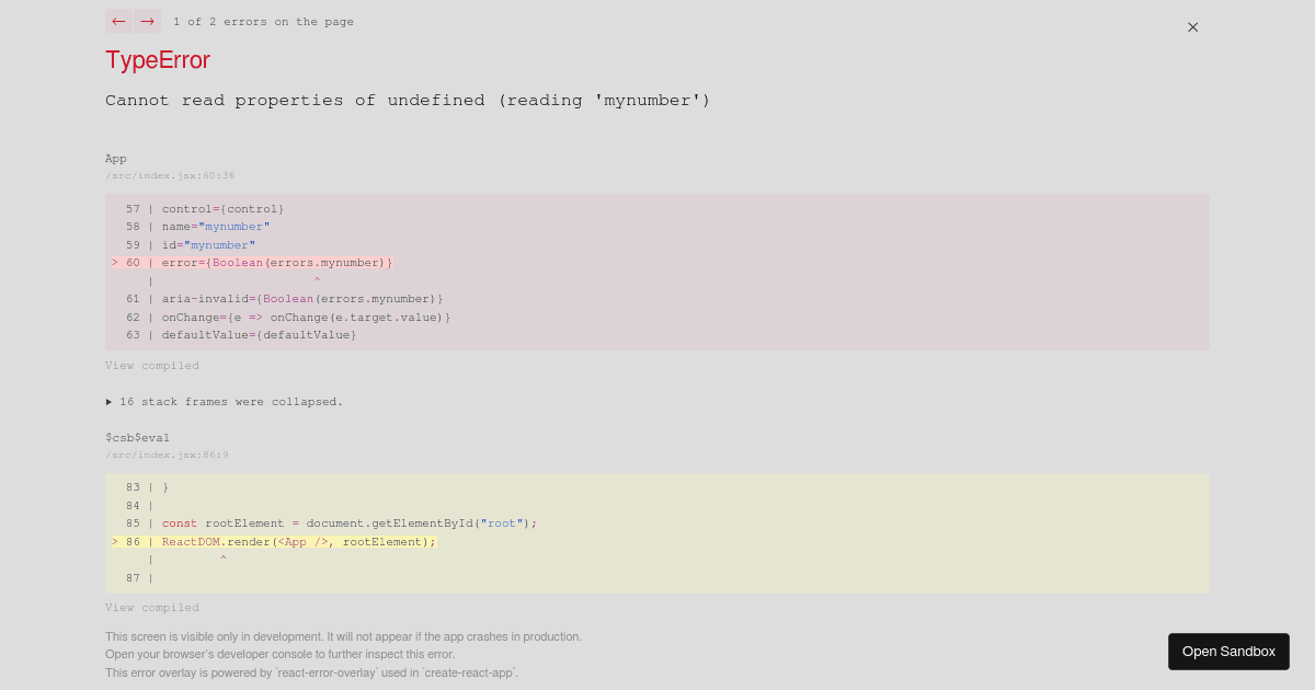 React Hook Form - V6 Controller - TextField - Codesandbox